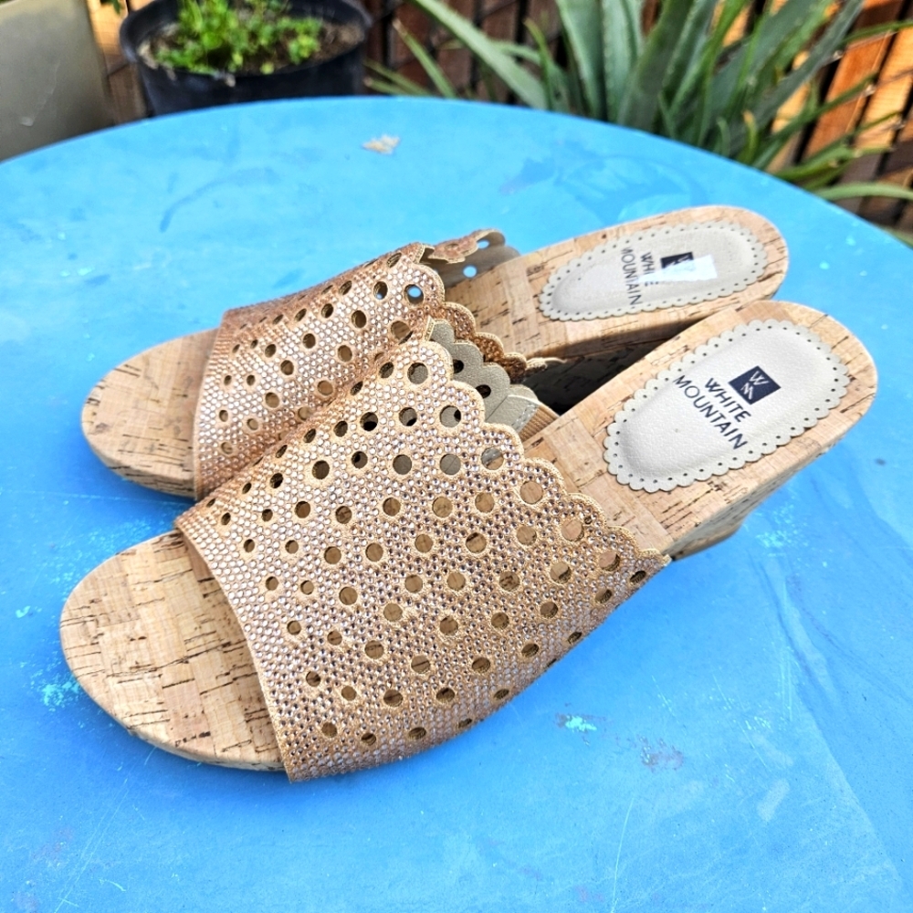 White Mountain Women's Platform Sandals Size 8 - Picture 3 of 14